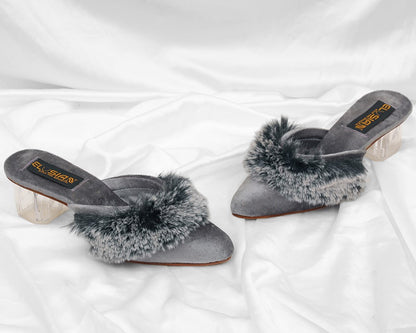 ML-IN6-Fur Mule-Gray (Heel)