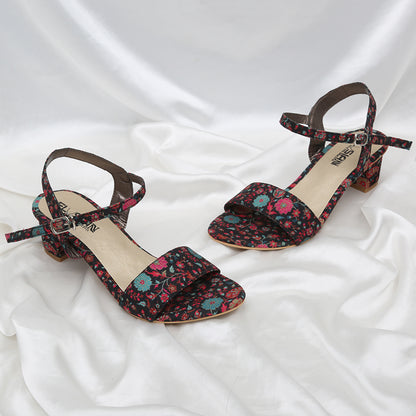 BS9-Multi Print Heel Sandal