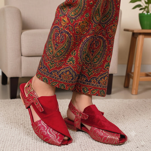 Women Peshawari-I2-Red