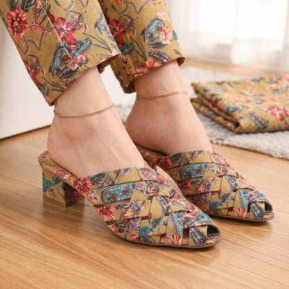 ML1-Printed Cross Mule
