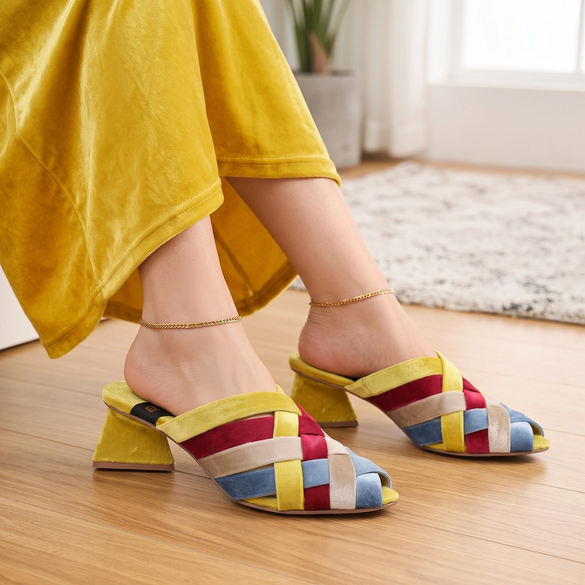 ML-G1-Multi Cross Velvet Mule