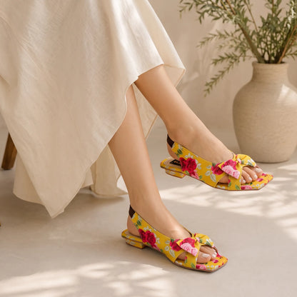 BS5-Bow Printed Sandal