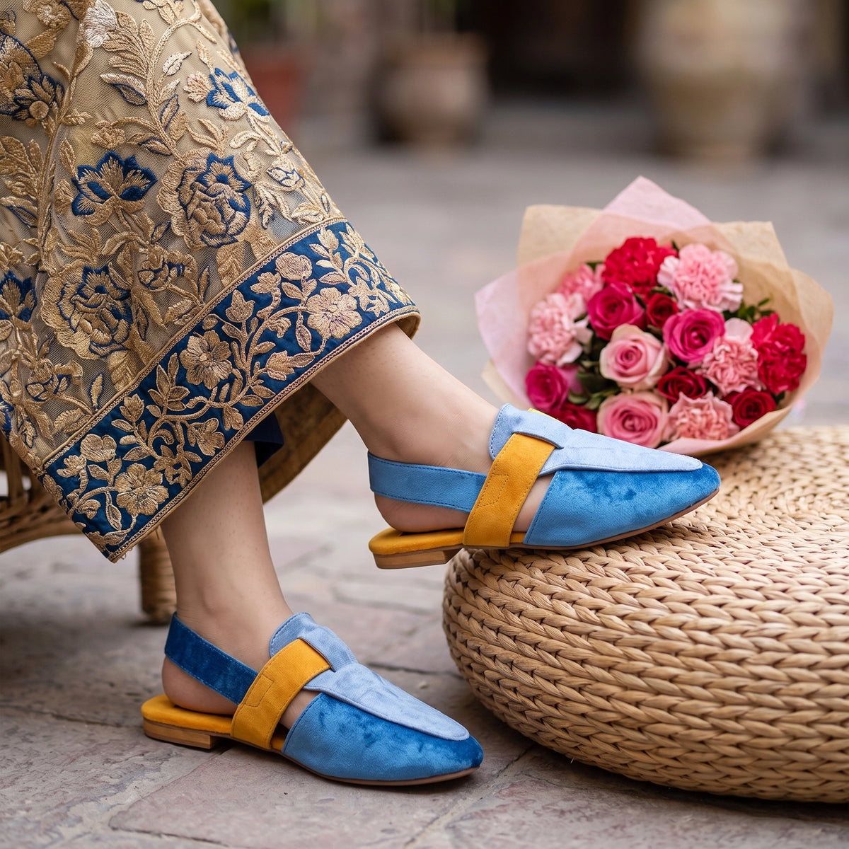 Women Peshawari-I4-Blue