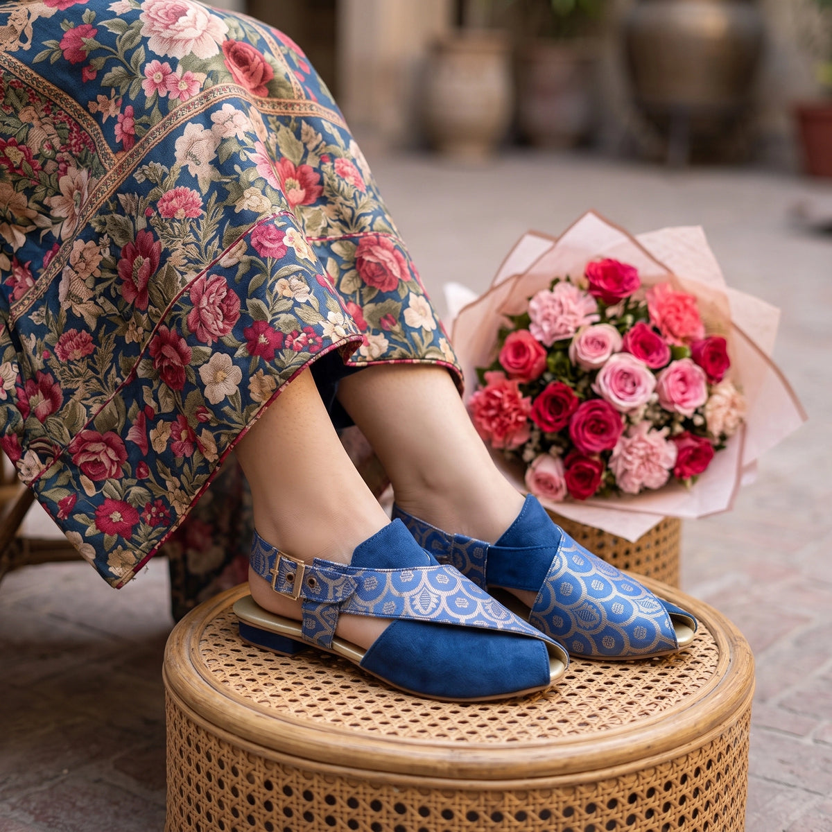 Women Peshawari-I5-Blue