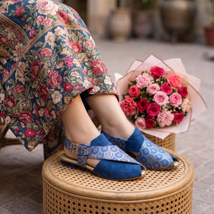 Women Peshawari-I5-Blue